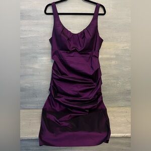 Melrose Purple Shimmer Sleeveless Formal Evening Cocktail Dress Size 16 Like New